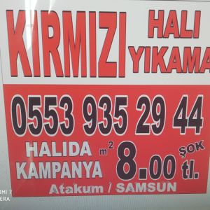 Kırmızı halı yıkama 