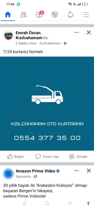 Kızılcahamam oto kurtarma 